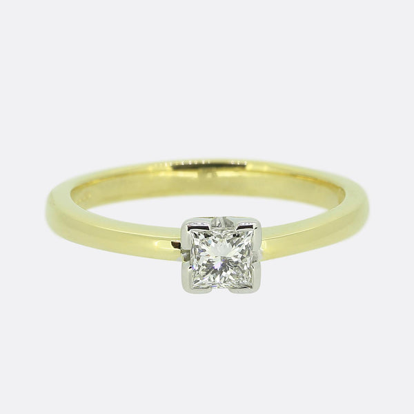 0.30 Princess Cut Diamond Solitaire Ring