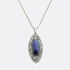 Art Deco Sapphire and Diamond Pendant Necklace
