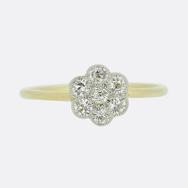 Antique Diamond Cluster Ring