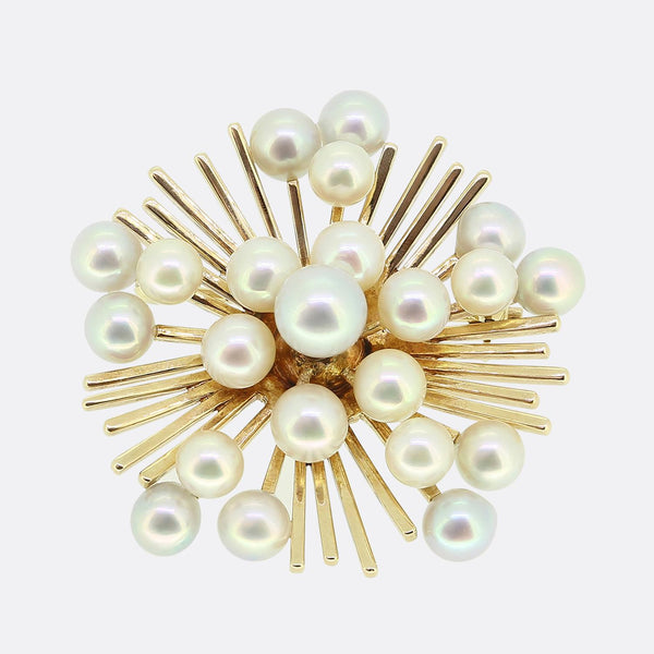 Mikimoto Pearl Starburst Brooch