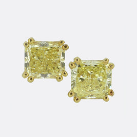 Graff 2.58 Carat Natural Fancy Yellow Diamond Earrings