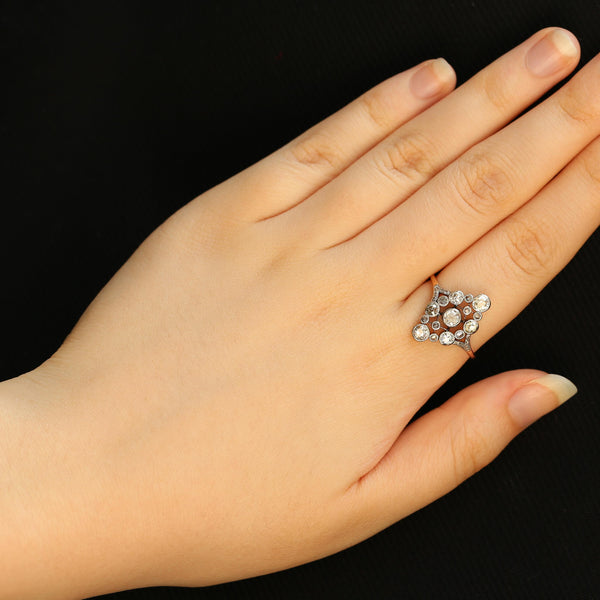 Edwardian Diamond Navette Ring