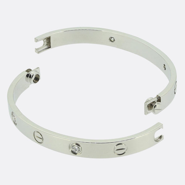 Cartier Four Diamond LOVE Bangle Size 16