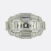 Mid-Century Diamond Cluster Ring