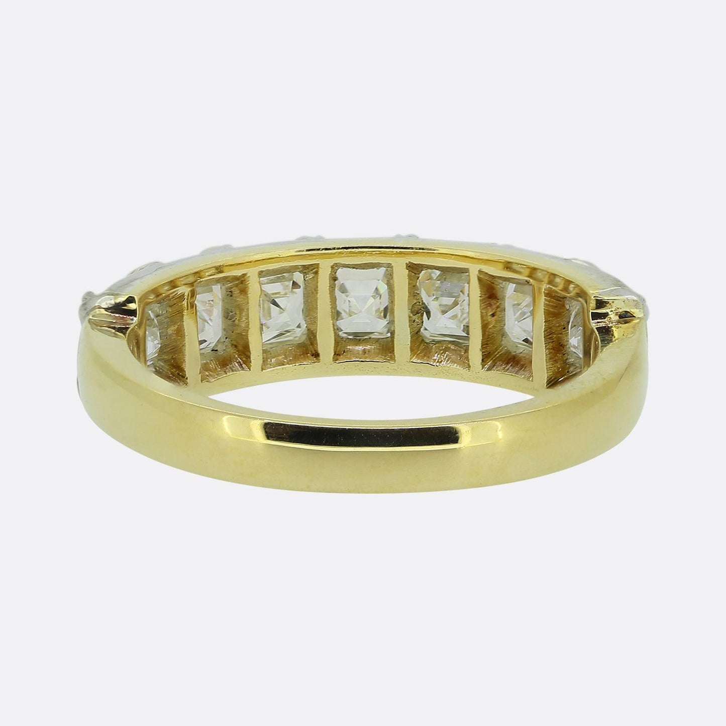TVJ 1.40 Carat Asscher Cut Diamond Seven-Stone Ring