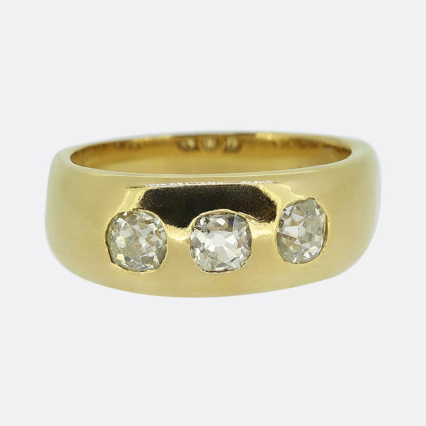 Antique Diamond Three-Stone Gypsy Ring