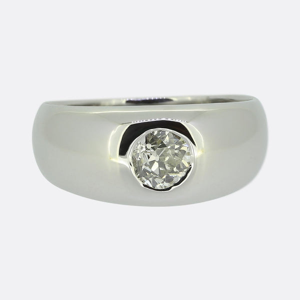 Antique 0.50 Carat Diamond Gypsy Ring