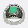4.00 Carat Colombian Emerald and Diamond Bombe Ring