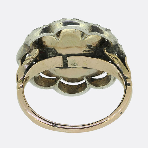 Georgian Rose Cut Diamond Cluster Ring