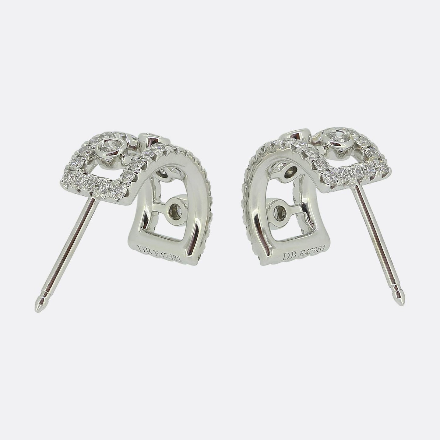 De Beers Diamond Dewdrop Hoop Earrings