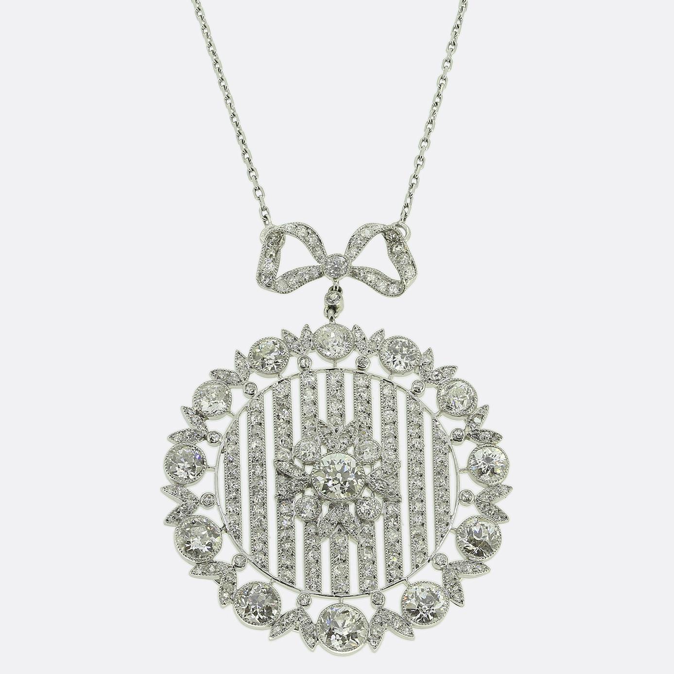 Art Deco 6.00 Carat Diamond Necklace