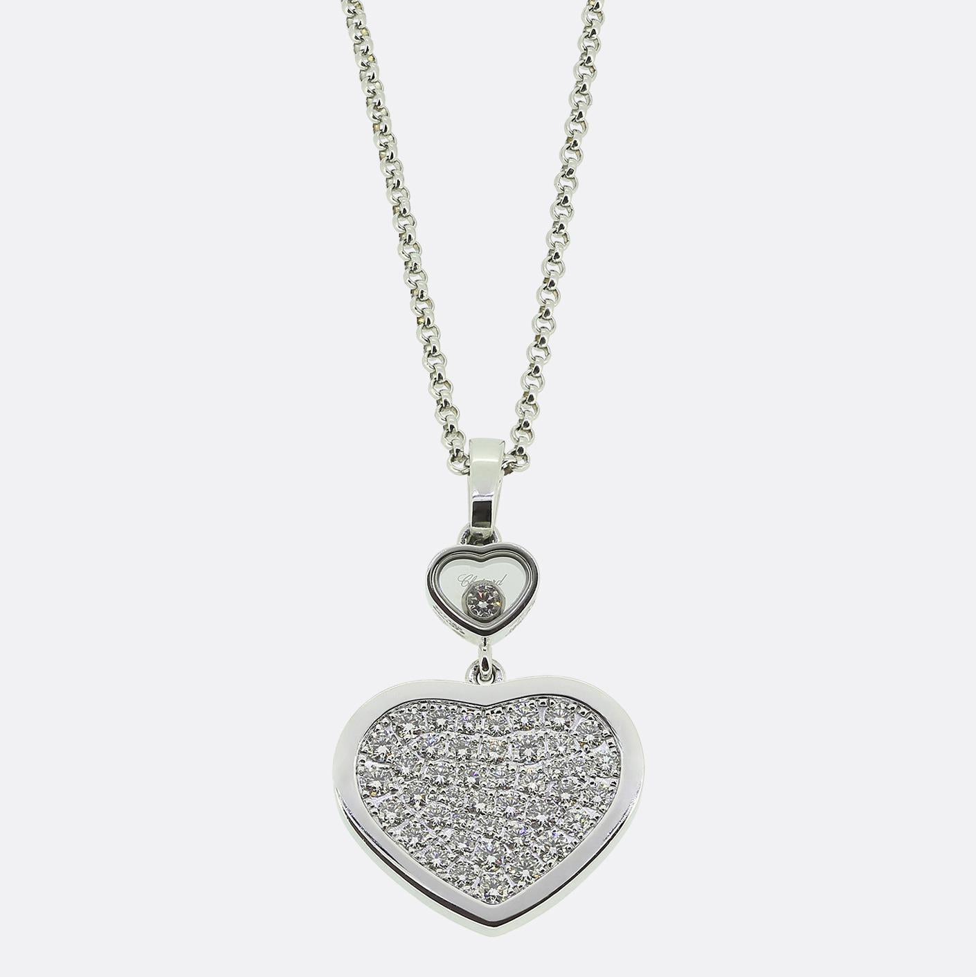 Chopard Happy Hearts Diamond Pendant Necklace