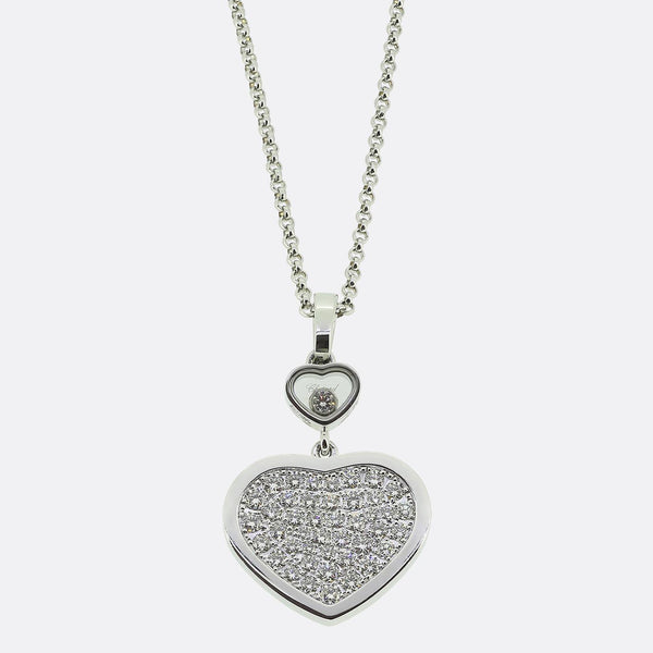 Chopard Happy Hearts Diamond Pendant Necklace
