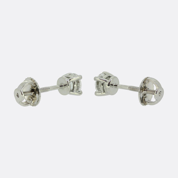 Tiffany & Co. 0.54 Carat Diamond Stud Earrings