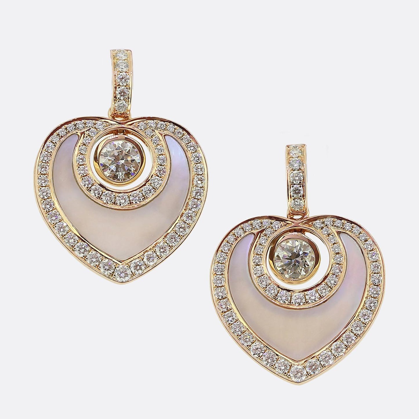 Boodles Sophie Mother of Pearl and Diamond Drop Earrings