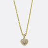 Cartier Pave Heart Pendant Necklace