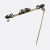 Victorian Sapphire and Diamond Clover Bar Brooch