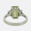Late Art Deco 1.90 Fancy Yellow Diamond Three-Stone Ring