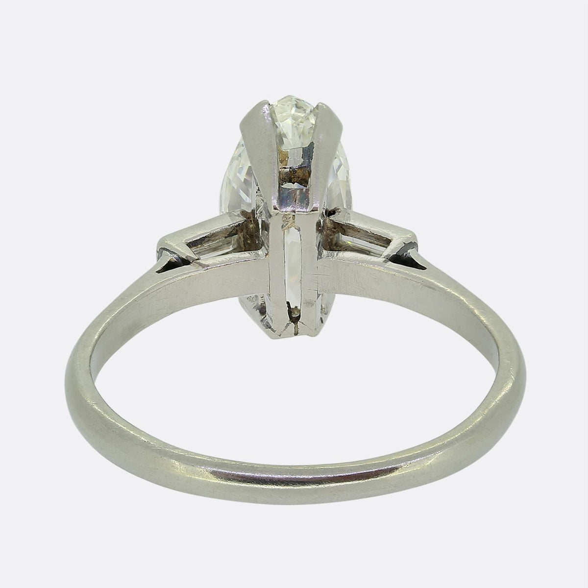 Art Deco 1.25 Carat Marquise Diamond Three-Stone Ring