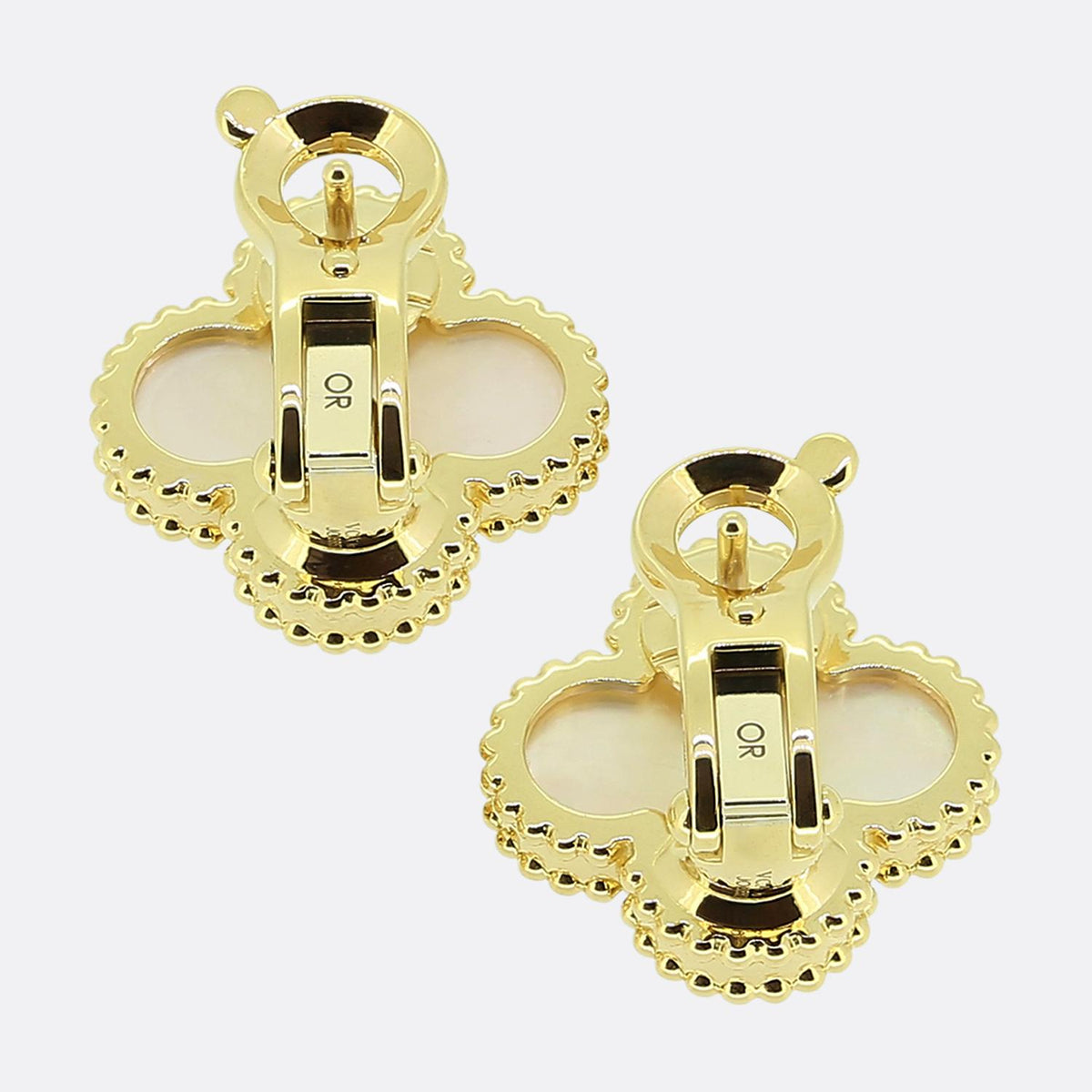Van Cleef & Arpels Vintage Alhambara Mother of Pearl Earrings