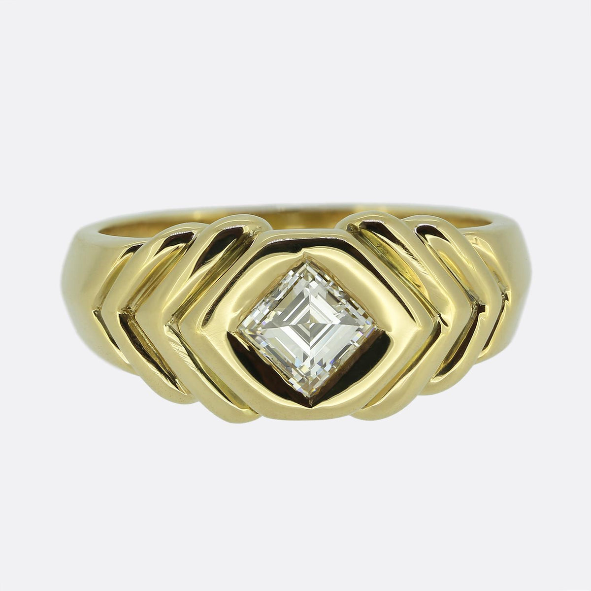 Boucheron Vintage Carre Cut Diamond Ring