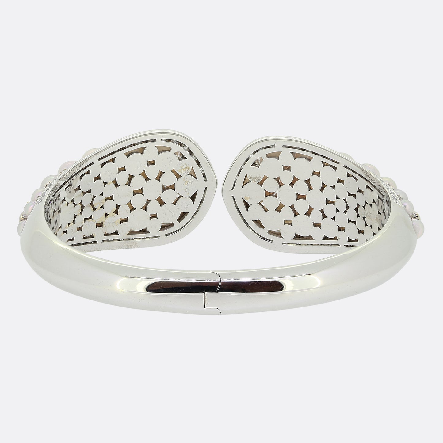 David Morris Rose Pearl and Diamond Bangle
