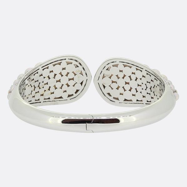 David Morris Rose Pearl and Diamond Bangle