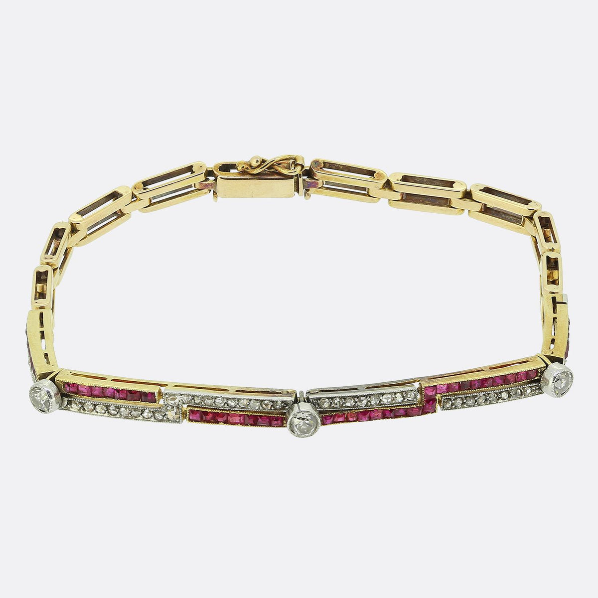 Art Deco Ruby and Diamond Bracelet
