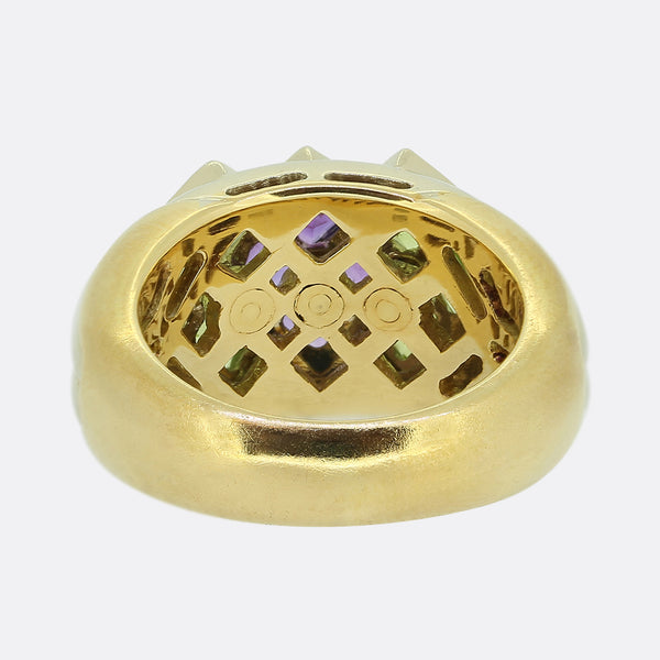 Bvlgari Amethyst and Peridot Ring