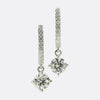1.20 Carat Brilliant Cut Diamond Hoop and Drop Earrings