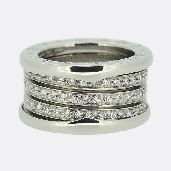 Bvlgari B.Zero1 Three Band Diamond Ring Size I (48)