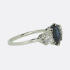 Art Deco Sapphire and Diamond Three-Stone Ring