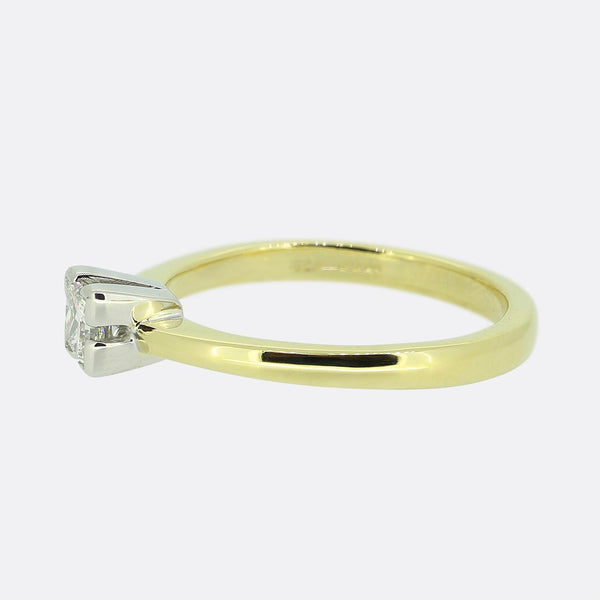 0.30 Princess Cut Diamond Solitaire Ring