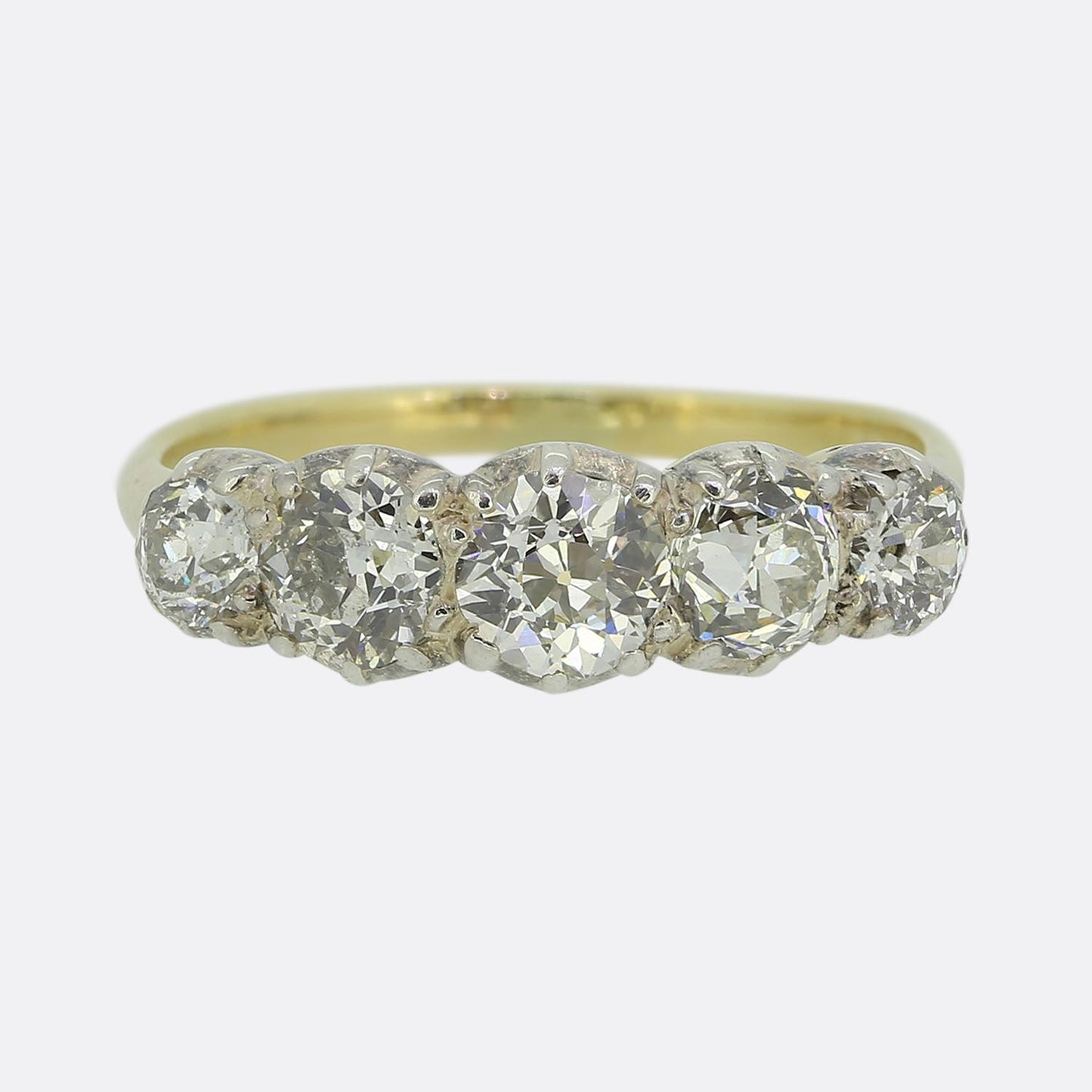 Victorian Old Cut Diamond Five-Stone Ring