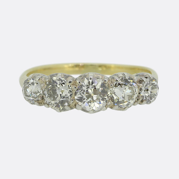 Victorian Old Cut Diamond Five-Stone Ring
