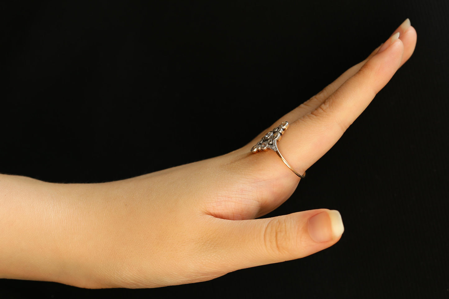 Edwardian Diamond Navette Ring