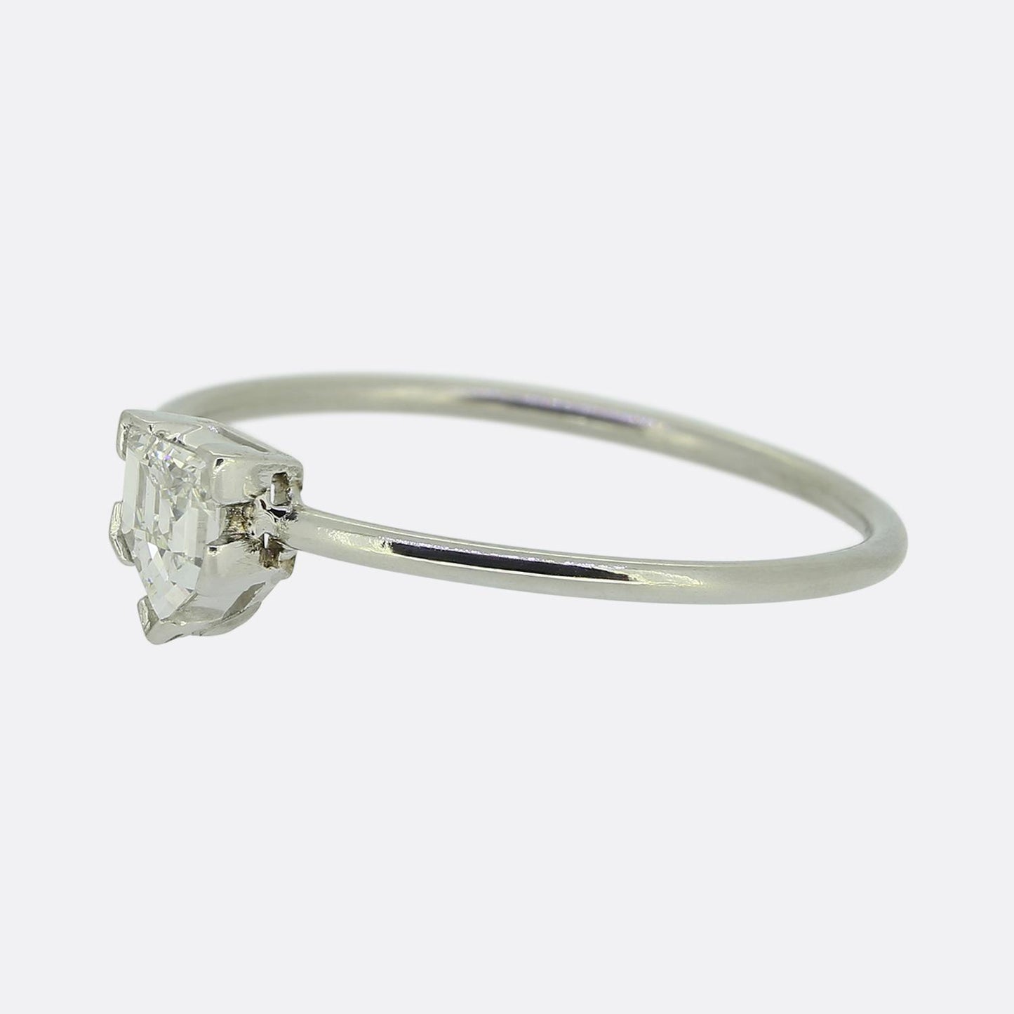 0.40 Carat Shield Cut Diamond Solitaire Ring