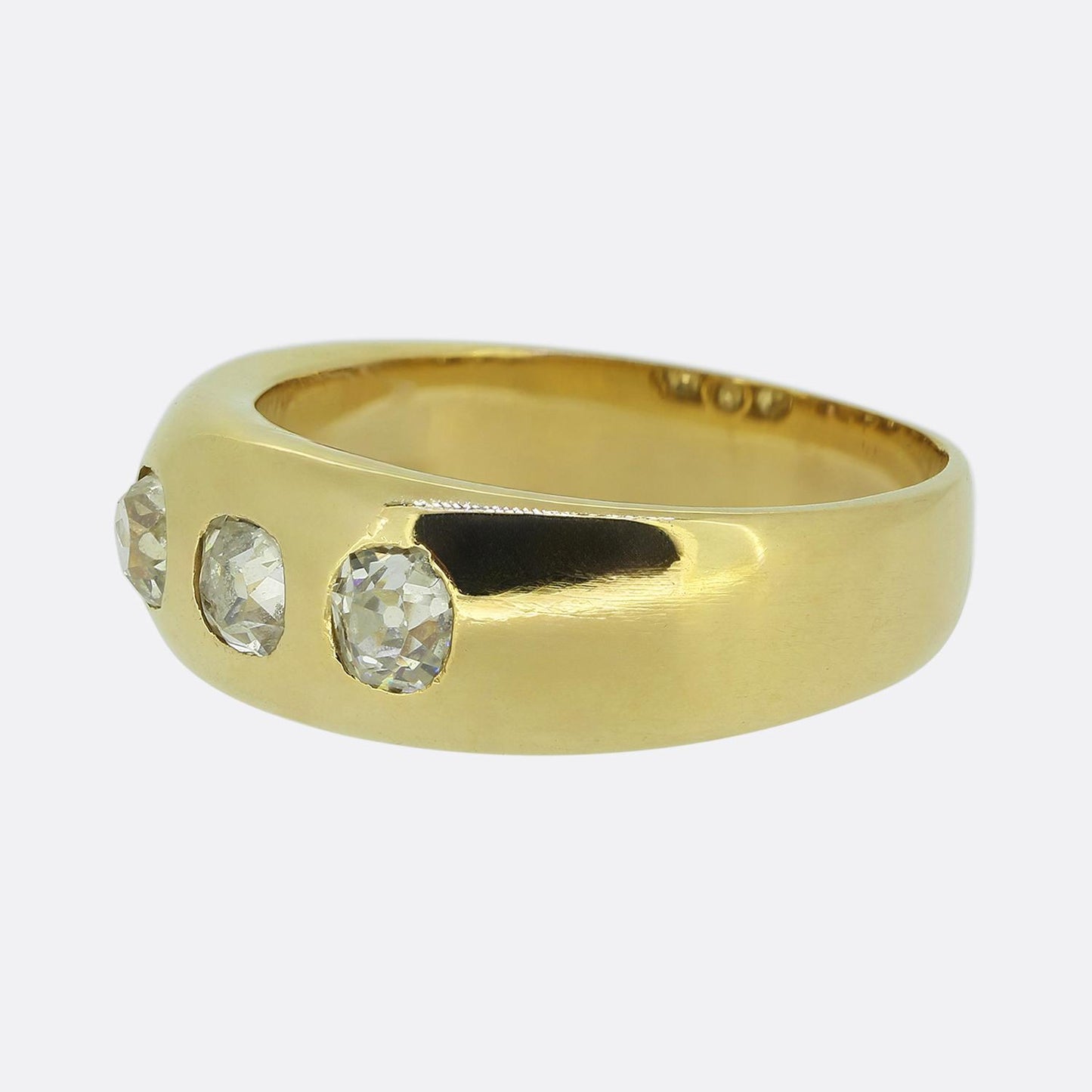 Antique Diamond Three-Stone Gypsy Ring