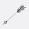 Cartier Art Deco Sapphire and Diamond Arrow Jabot Pin