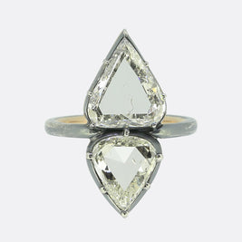 Antique Portrait Cut Diamond Two-Stone Ring