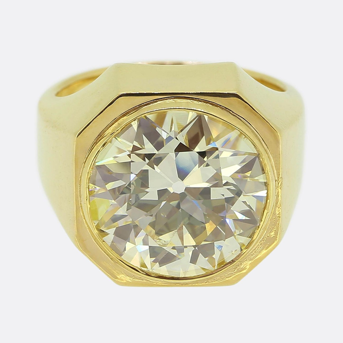 7.00 Carat Old Cut Diamond Single-Stone Ring