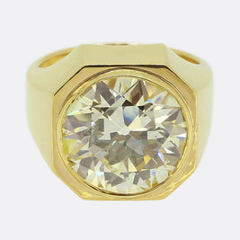 7.00 Carat Old Cut Diamond Single-Stone Ring