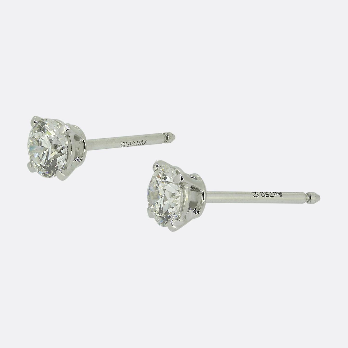 Cartier 0.76 Carat Diamond Stud Earrings