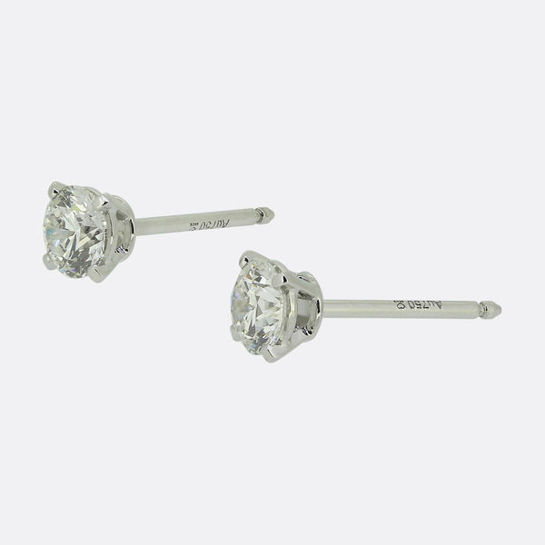Cartier 0.76 Carat Diamond Stud Earrings