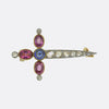 Edwardian Sapphire and Diamond Sword Brooch