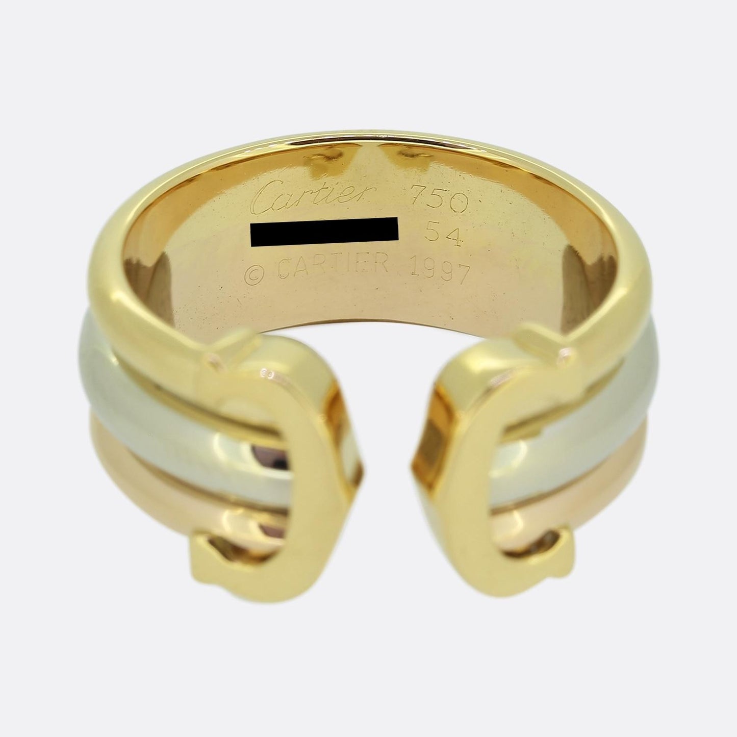 Cartier Double C Tri-Colour Ring Size N (54)