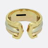 Cartier Double C Tri-Colour Ring Size N (54)
