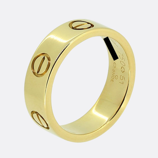 Cartier Classic Model LOVE Ring Size K 1/2 (51)