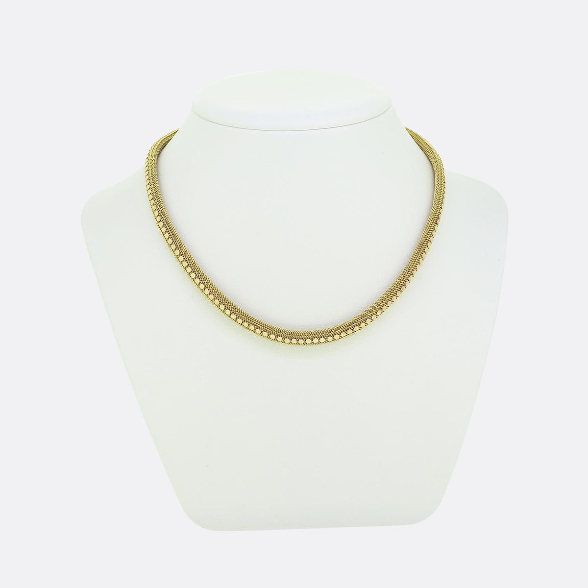 Victorian Etruscan Revival Gold Mesh Chain