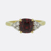 Vintage Spinel and Diamond Ring